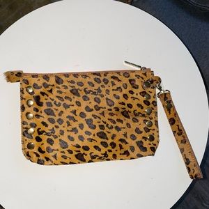 Hammitt Designer Leopard Print Clutch / Wristlet